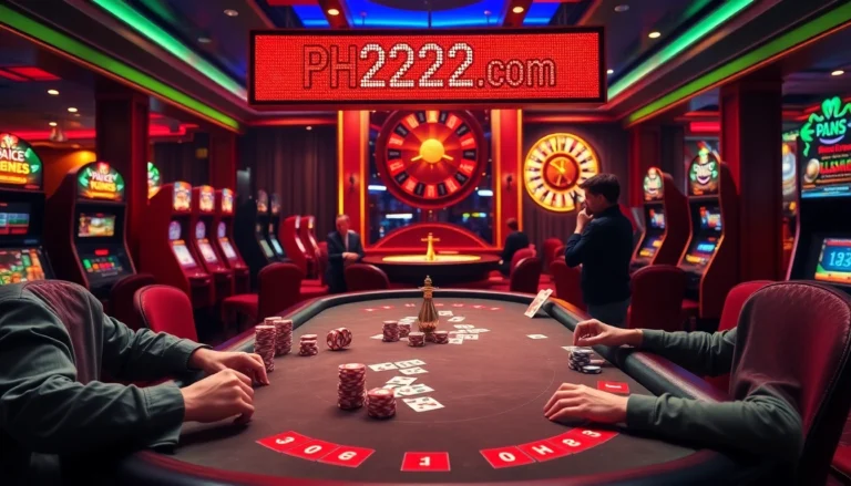 Experience the thrill of gambling at PH222 com with exciting poker tables and vibrant slot machines.
